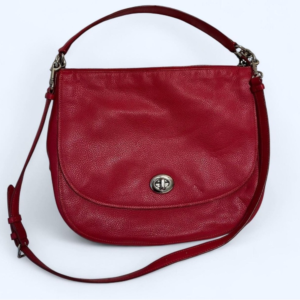 Coach Red Leather Shoulder Bag